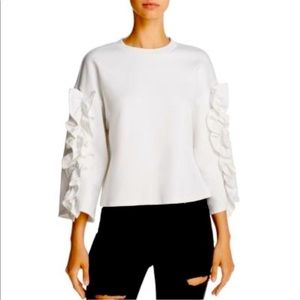 J.O.A. Los Angeles Ruffle Sleeve Pullover Top
